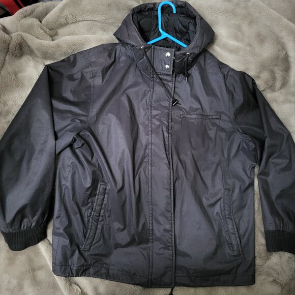 J Crew Sport Waterproof Lightweight All Weather Jacket Quilted hood, Size Large - Picture 1 of 16